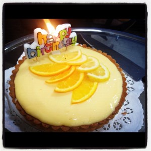 5th Birthday Cake - Citris Tart from Francois